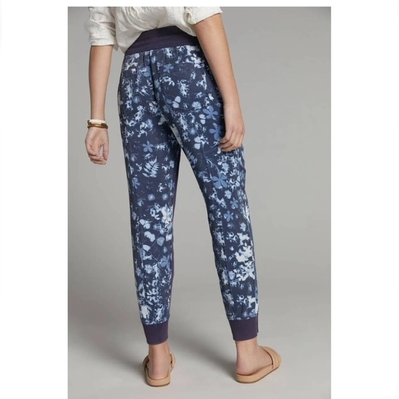 Anthropologie *In Navy Paisley* Green Baggy The Nomad Joggers Small - Picture 6 of 10